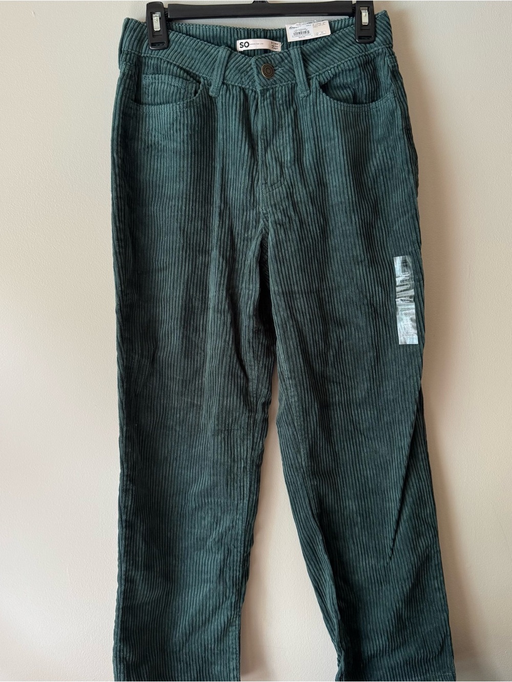 SO Women’s Junior Size 9 Dark Green Corduroy Pants